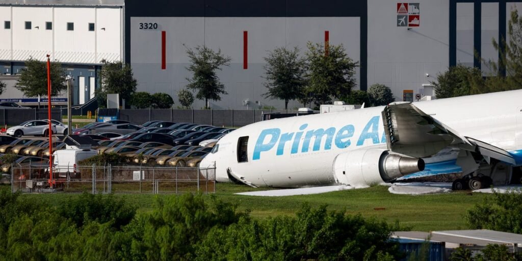 The Amazon cargo plane that crashed in Miami nearly hit a parking lot full of Tesla Cybercabs The Amazon cargo plane that crashed in Miami nearly hit a parking lot full of Tesla Cybercabs