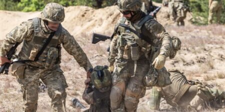 At this NATO training camp, the aim is to train the Ukrainians who can then turn around and train everyone else At this NATO training camp, the aim is to train the Ukrainians who can then turn around and train everyone else