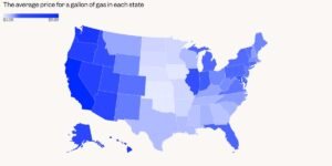 Gas prices are climbing again. See the states where it is the most and least expensive.