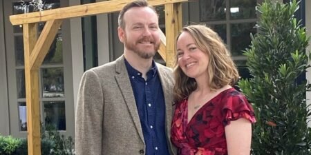My husband and I met at work. Then, I switched careers. My husband and I met at work. Then, I switched careers.
