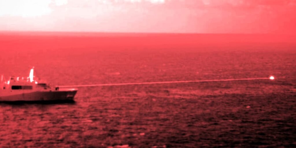 The US Navy’s top admiral says lasers are key to keeping cheap drones from eating into warship missile magazines