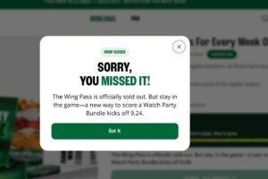 Wingstop Sells Out of First-Ever Wing Pass Offering Incredible Deal Wingstop Sells Out of First-Ever Wing Pass Offering Incredible Deal